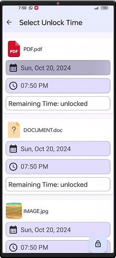 File Time Lock - Lock your files for a set time.