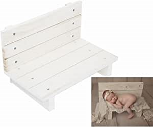 Newborn Photography Props Mini Bed Wood Bench for Baby Photoshooting Creative Posing Container Studio Seat for Professional Photography Studio