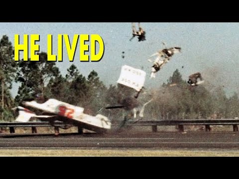 Most Death-Defying Crash in NASCAR (in color)
