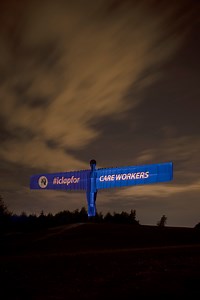 Images of clapping hands have been projected on to buildings and landmarks to thank key workers during the coronavirus crisis 👏 | BBC North East