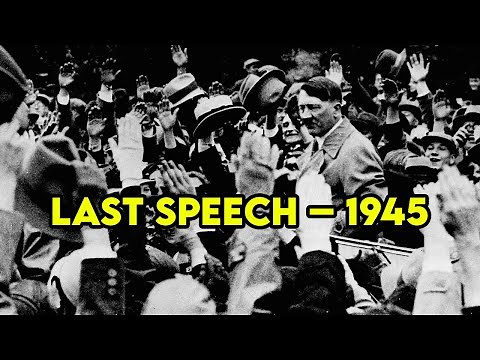 Hitler’s Final Public Address from His Berlin Bunker (January 30, 1945)