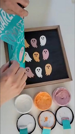 6.6K views · 71 reactions | This Halloween project is simply bootiful!  : Mel’s Craft Adventures #chalk #chalkcouture #DIYhomedecor #homedecor #DIY #stencil #halloween #halloweendecor #spooky #ghosts #scarycute | Chalk Couture | Facebook