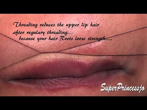 UpperLip Threading Tutorial |Facial hair removal at home |Easy simple Threading |SuperPrincessjo