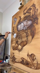 2K views · 246 reactions | Working on my new project! "Unleashed 2" work in progress . . . . #artsenicjrscribbles #artist #artoftheday #oilpainting #dailyarts #underpainting #artistoninstagram #artoninstagram #filipinoartssociety | Artsenic Jr Scribbles | Facebook