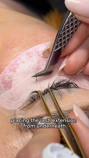 Lashes placed correctly will last longer and look better ✨ Did you know that lashes don’t have to be placed on the top of the lash? 👀 @bylis___ exposes you can also attach from the side and bottom 👏🏼 Just make sure the base of the extension is parallel to the natural lash, and you will have enough bonding surface. SAVE this video for your next set 📲 #LashBase #LashTech #LashArtist | LashBase