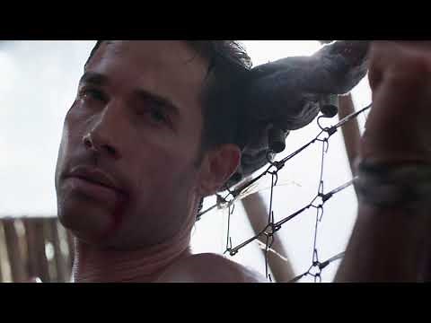 Muscular man tortured with electric shocks