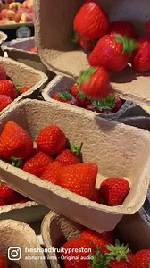 Our beautiful Strawberries 🍓😍 📍Grown in Hesketh Bank, Lemkin Nurseries. The top secret variety are super sweet and so tasty! They are picked fresh every morning at 4am and on our shelves by 8am ready to be bought by you! 😋 #localbusiness #strawberry #smallbusiness #shoplocal #freshfruit | Fresh and Fruity