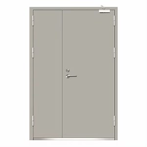 [Hot Item] Double-Swing Steel Fireproof Door with Waterproof Glass Viewport