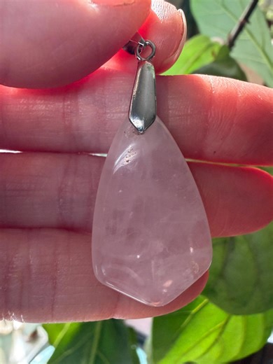 Rose Quartz Polished Pendant-high Quality . - Etsy