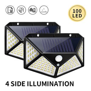 [Hot Item] 100 LED Solar Lamp, Human Body Induction Lamp, Wall Lamp, Outdoor Waterproof Stair Lamp, Street Lamp