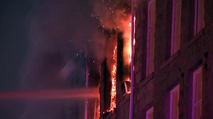 Firefighter injured while battling fire at 5-story mill building in Fall River