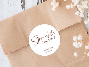 Confetti Toss Sticker Template, Sprinkle the Love Label Template, Printable Wedding Confetti Label, Editable Petal Toss Labels, Wedding Exit - Etsy