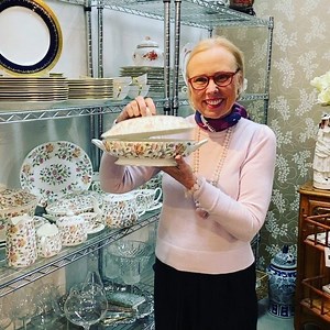 “Haddon Hall” by Minton. The most incredible English bone cons set arrived today. Egg cup, demitasse, tea and coffee cups, fruit bowls, cream soups, dinner, salad, b&b, platters, bowls, tureen, vegetable servers and on and on. Come see it-beautiful #englishbonechina #finechina #porcelain #tabletop #resale #consignment #prettythings | Freighthouse Design and Consign | Facebook