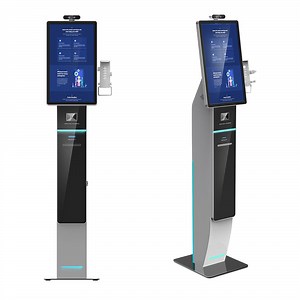 [Hot Item] White Floor-Standing Self-Service Ordering Kiosk Coupon Printing Kiosk