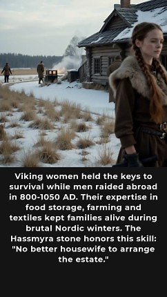 The Viking Women: Unsung Heroes of the North 🏡⚔️ While their husbands sailed distant seas seeking wealth and glory, Viking women wielded extraordinary power at home. These remarkable women werent merely waiting for their men to return—they were the commanders of domestic empires where their decisions meant survival or starvation for entire households. Archaeological evidence reveals that Viking women managed extensive farm operations, controlled food production, and oversaw textile manufacturin