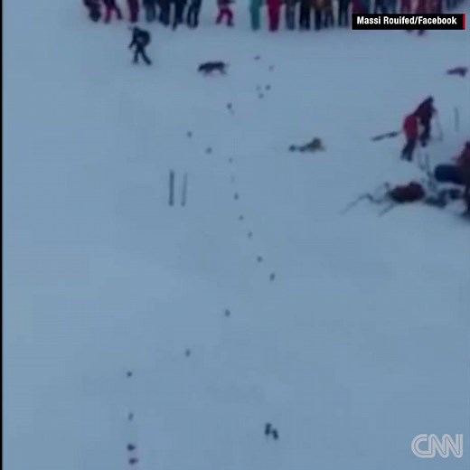 After an avalanche struck in the French Alps, watch dozens of rescuers converge on the site searching for victims cnn.it/1Zl2TY5 | CNN
