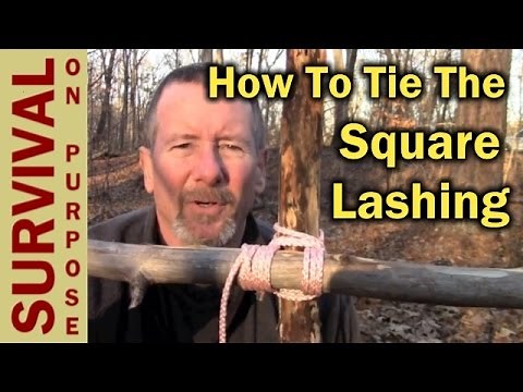 How to Tie a Square Lashing - Boy Scout Knots and Lashings