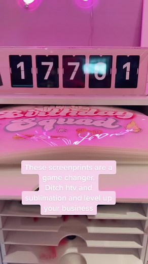 Level up #screenprinttransfers #tshirtbusiness #boutique #boutiqueowner #etsyshop #screenprint #tshirtmaking #sublimation #heattransfervinyl #htv #cricutprojects #sublimationtips