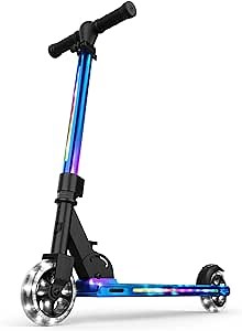 Jetson Mars 2-Wheel Light-Up Kick Scooter, Portable Scooter for Kids with Light-Up 4.6-Inch Wheels, Adjustable Handlebar Height, Foldable Design, Ages 5+