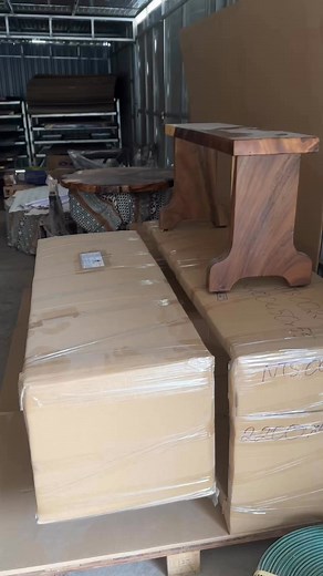 🚘✈️“Our solid tamarind wood tables and epoxy tabletops are now completed and ready for packing into export containers.”#VanThinhFurniture #ExoticWoodTables #EpoxyArtFurniture #GlobalWoodCrafts #SolidWoodDesigns #SustainableLuxuryFurniture #EpoxyWoodArtistry #CustomWoodCreations #UniqueTableDesigns | Vạn Thịnh Furniture