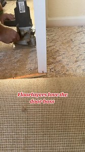 No need to take doors off, trim in place in 2mins, no chips no drama #carpetguy #flooringinstaller #pov #satisfyingvideo #woodworking #carpenter | Dorset_dagger