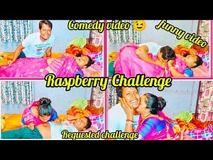 Raspberry challenge with pink saree #requested challenge #very funny