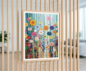 Abstract Floral Art Print, Colorful Bloom Painting (digital Download) - Etsy Australia