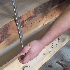 18 reactions | We are cleaning up the live edge on a few slab. If you don't have a draw knife for debarking, we recommend going to get one - It's a major time saver! | Jeff Mack Designs | Facebook