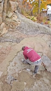 Carving a beautiful pool for Nordik Spa in Quebec 🪨 #rockpool #coldplunge #nordikspa #spa #concrete #artificialrock #carve #carving #technique #art #artist #build #construction #decorativeconcrete #fauxrock #fakerock #rockscapescanada | Rockscapes