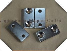 [Hot Item] N35-N52 Block Permanent NdFeB Magnet with Special Holes Industrial Magnets
