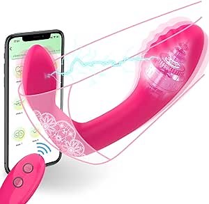 Wearable Panty Vibrator,APP Control Clitoral Stimulator with 7 Vibrating 3 Pulsating Thrusting Modes,G Spot Vibrator,Waterproof Sex Toys for Women (APP Control)