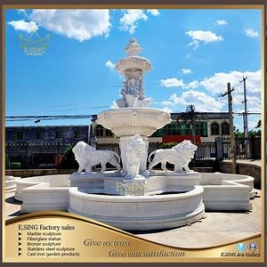 [Hot Item] Outdoor Garden High Quality Hand Carving Nature Stone Marble Figure Statues Water Fountain