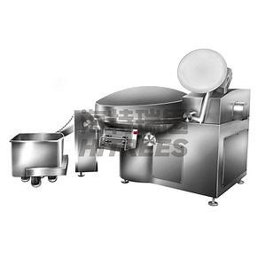 [Hot Item] Industrial 125 L Bowl Cutter Mixer Sausage Meat Bowl Cutter Emulsifier Vacuum Bowl Cutter Machine