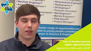 Congratulations to Sonny who has secured a higher apprenticeship with ARUP as an Apprentice (BIM). Sonny studies Civil Engineering and the Digital Built Environment pathway at UTC Warrington #civilengineering #civil Institution of Civil Engineers #employerengagement #employability #engineering #engineer #DegreeApprenticeships Arup UTColleges | UTC Warrington