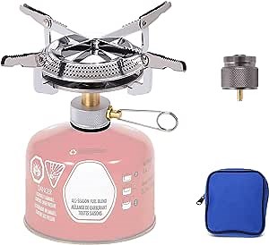 Propane Camping Stove, JAFAIOR Portable Camping Stove for Isobutane Fuel Canisters and Propane Tanks