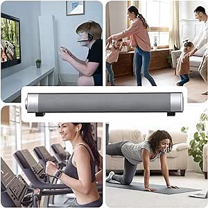 VersionTECH. PC Soundbar,Wired & Wireless Bluetooth BT Computer Speakers with Remote Control,Portable USB Home Theater Stereo Sound Bar for Desktop Laptop TV Cellphone MP4 [RCA, AUX]