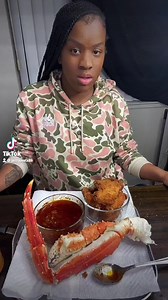 King crab legs with fried chicken useing my all in one chicken seasoning available on my website now for the sauce I have my hot and spicy seafood seasoning also available on my website #viralreels #viralshorts #mukbangasmr #kingcrablegs #seafoodsauce #mukbang #eatwithme #500k #followmeplease | Jazzyjeatz