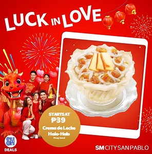 Satisfy your taste with Crema De Leche Halo-Halo at Mang Inasal! Price Starts at P39! For more deals, visit SM Deals http://bit.ly/SM_Deals :) Located at 2nd Level near SM Cinema. #LuckInLoveAtSM #EverythingsHereAtSM #ExperienceTogetherAtSM | SM City San Pablo