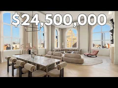 Inside a $24,500,000 TRIPLEX PENTHOUSE - New York City, TRIBECA | 108 Leonard Street