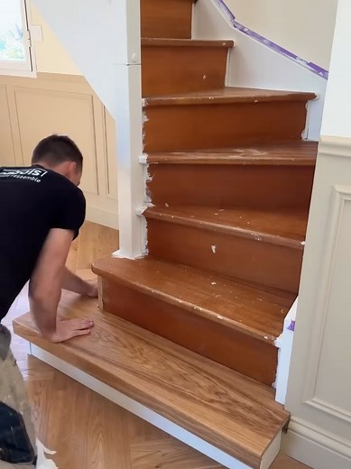 DIY Stair Tread Installation Without Removing Old Stairs
