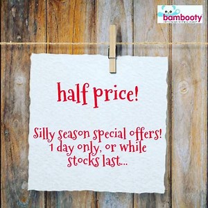 Today’s Silly season special offer is... Award winning and best selling products... Just for you!  | bambooty - the baby happy nappy | Facebook
