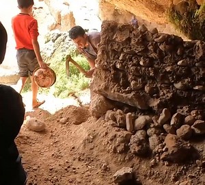 Making a beautiful house in a cave under a waterfall nomadic life | Outdoor Cooking