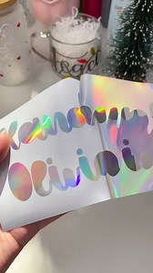 Holographic Name Stickers #teckwrapcraft #teckwrapvinyl #holographicvinyl #namestickers #diy #holostickers | TeckWrap Craft