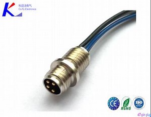 [Hot Item] M8 4-Pin Male Rear Panel Mounting Locking Round Flange Cable Connector