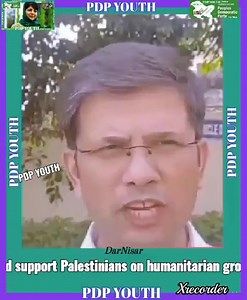Pdp Senior Leader #Advocate #Aditya #Gupta #Ji We Support Palestine and every Indian should support Palestinians on humanitarian ground | PDP YOUTH