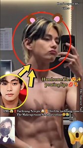 OMG😱‼️Taehyung New pic 🤯🥵 I feel the taehyung came to The Makeup room New hair colour😫😭#bts#shorts