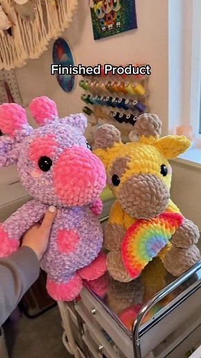 Finishing touches! . Yarn premier parfait xl sprinkles link in bio! Giraffe pattern available on my Etsy! . #crochet #crocheter #crochettip #crochetgrove #sewing #crochetgiraffe | Crochet Grove