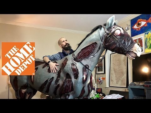 GIANT Zombie Horse - Unboxing and Review of the full size Zombie Horse from Home Depot