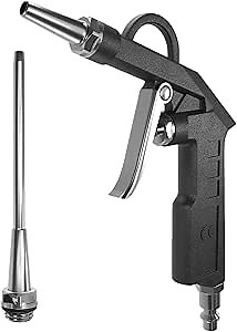 Air Blow Gun with Air Nozzle and Steel Extension, Pneumatic Tools and Air Compressor Accessories for Dust Cleaning