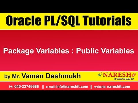 Oracle PL/SQL Tutorials | Package Variables : Public Variables | by Mr.Vaman Deshmukh